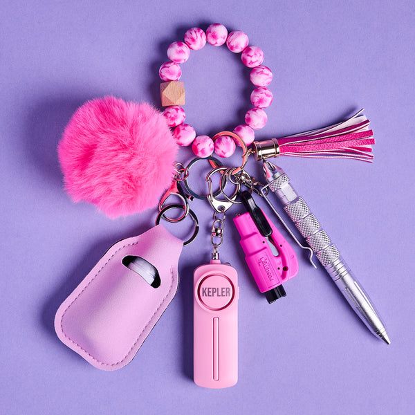 Safety Keychain I Pink Sassy B!tch Beaded – Kepler Safety Keychains