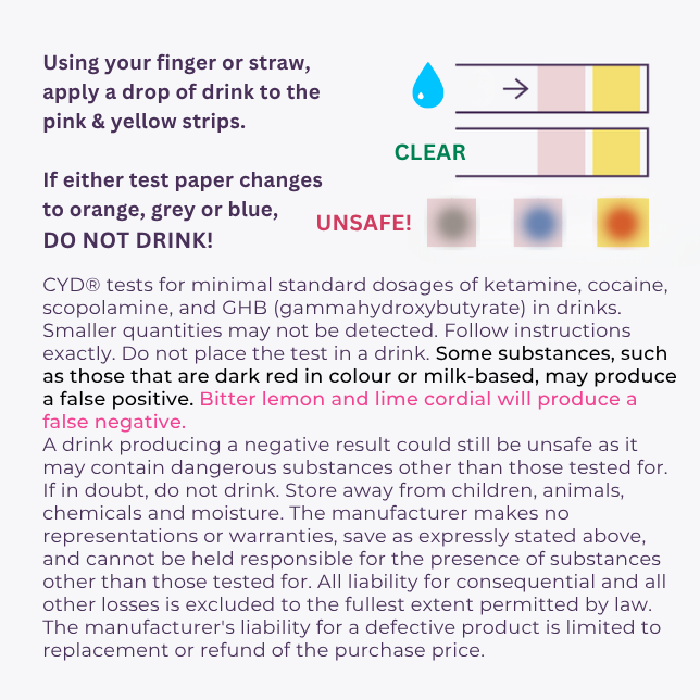 drink spike test strip instructions how to use