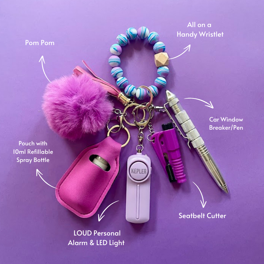 Safety Keychain I Purple Powerhouse